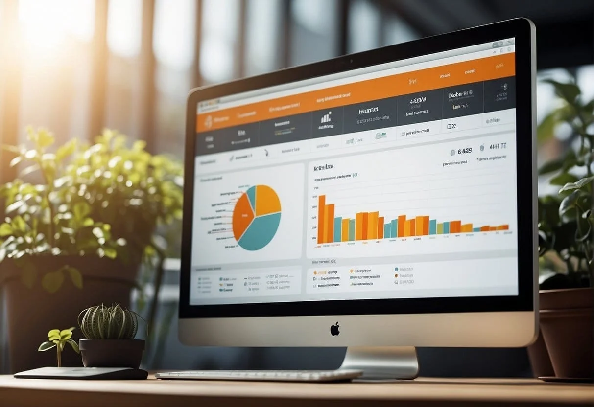 A computer screen displaying the 2025 HubSpot dashboard with fields for setting up UTM parameters. A mouse cursor hovers over the input boxes as the user fills them in