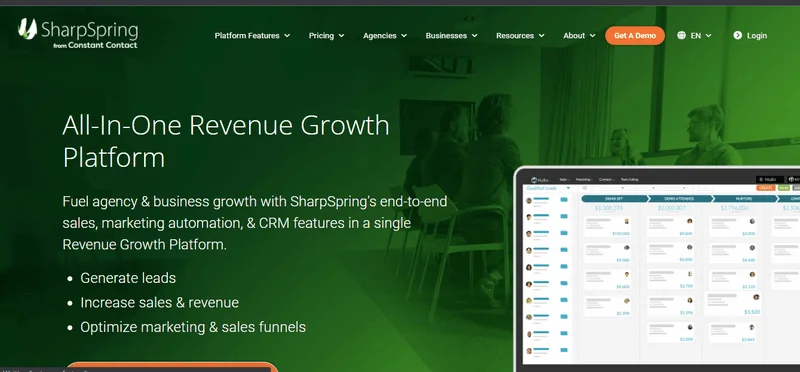 SharpSpring dashboard